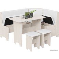 Обеденная группа Трия Техас исп. 1 (дуб белфорт/экокожа белый)