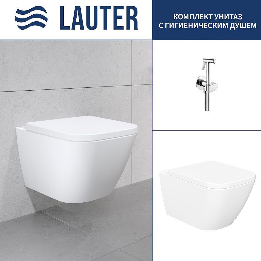 

Унитаз подвесной Lauter Nuremberg 21811 + Breez 21GN7071CH