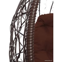 Кресло M-Group Кокос на подставке 11590205 (коричневый ротанг/коричневая подушка)