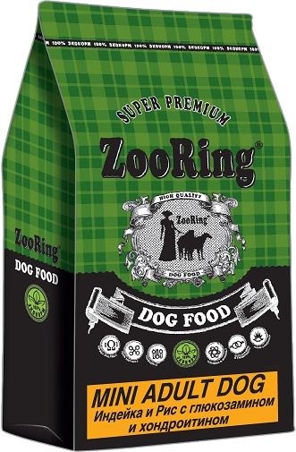 

Сухой корм для собак ZooRing Mini Adult Dog (для взрослых мелких и средних пород с индейкой, рисом, глюкозамином и хондроитином) 10 кг