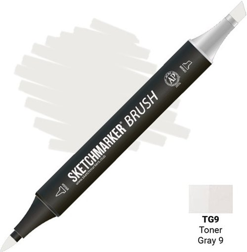 

Маркер художественный Sketchmarker Brush Двусторонний TG9 SMB-TG9 (тонированный серый 9)