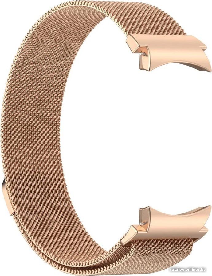 Браслет Rumi Milanese loop металлический для Samsung Galaxy Watch4/5/6 (20 мм, красное золото)