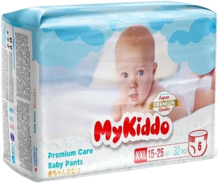

Трусики-подгузники MyKiddo Premium XXL 15-25 кг (32 шт)