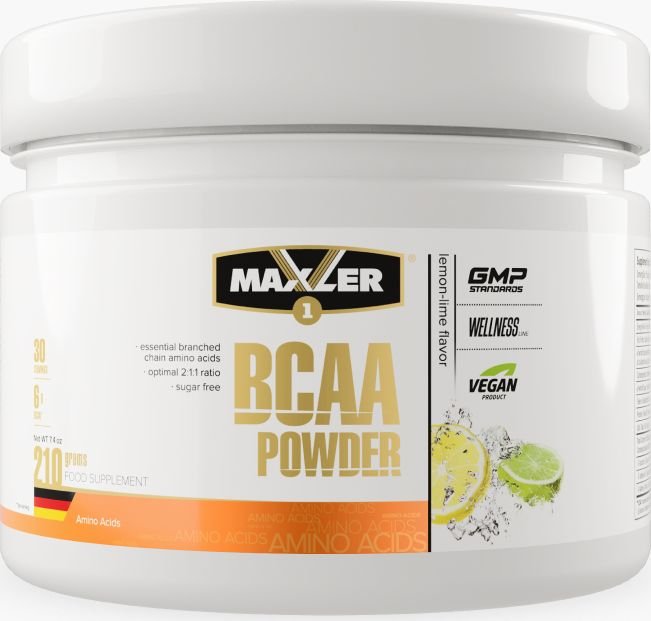 

BCAA Maxler BCAA Powder 2:1:1 Sugar Free (лимон-лайм, 210 г)