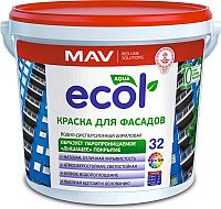 Краска MAV Ecol ВД-АК-1032 фасадная 5 л (белый)