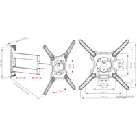 Кронштейн для телевизора Kromax OPTIMA-406 (серый)