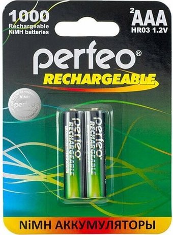 Аккумулятор Perfeo АAA1000mAh/2BL 2 шт