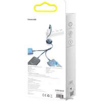 Кабель Baseus CAMLC-MJ03 USB-A - USB Type-C/microUSB/Lightning (1.2 м, синий)