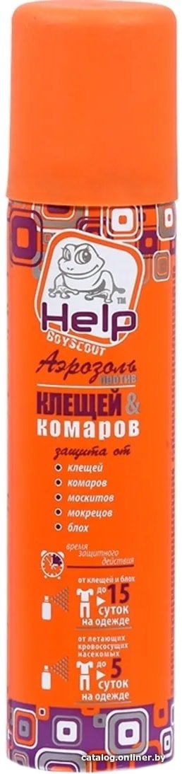 Аэрозоль против насекомых Help от клещей и комаров репеллентный 80221 75 мл