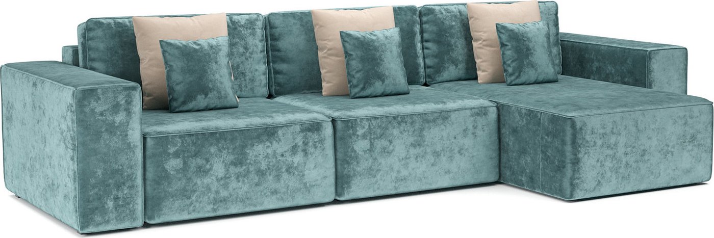 Угловой диван Мебель-АРС Фессалия правый угол (велюр мятный Plush OWV-27)