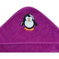 Полотенце с капюшоном Goodness Детское 100x100 (фиолетовый/пингвин)