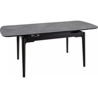 Кухонный стол Signal Sento 120-180/80 (серый лак/черный)