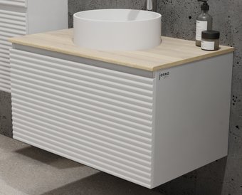 Jorno Тумба под умывальник Cossety 80 Coss.01.80/P/W-DG/JR (белый/дуб мавелла голд)