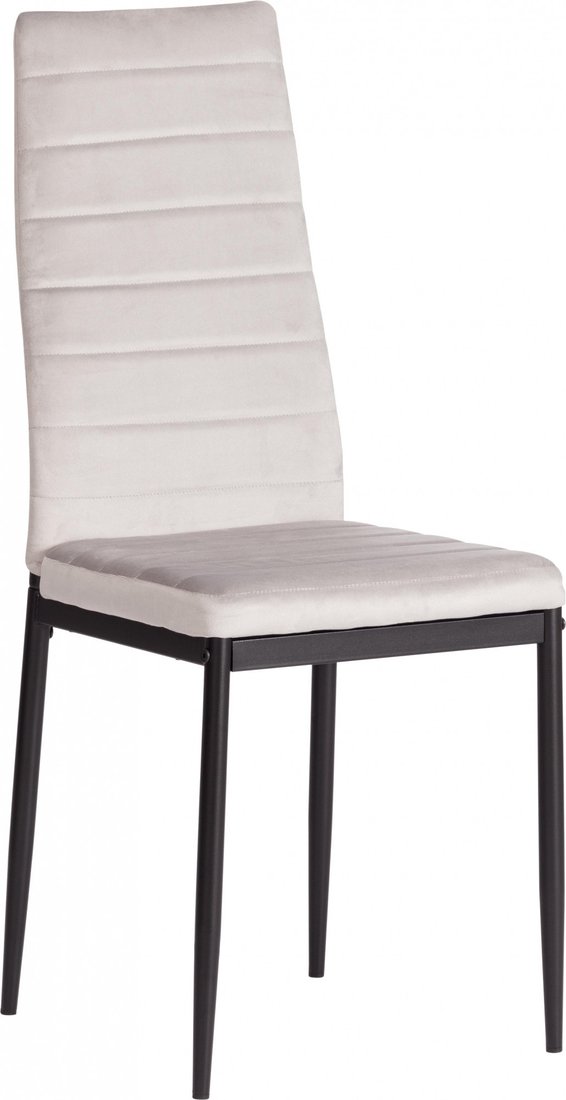 Стул TetChair Easy Chair металл/вельвет (светло-серый/черный)