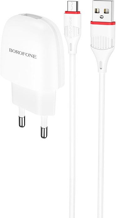 

Сетевое зарядное Borofone BA49A microUSB (белый)