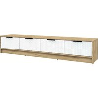 Тумба Интерлиния ТВ Концепт КТ-ТВ4-35 Техно (дуб золотой/белый)