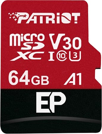 

Карта памяти Patriot microSDXC EP Series PEF64GEP31MCX 64GB (с адаптером)