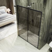 Душевая дверь MaybahGlass 195x120 MGD-1541-6 (бронза стекло/черный) в Борисове