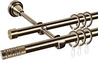 

Карниз для штор АС ФОРОС Grace D16Г/16Г + наконечники Крис (1.6м, антик)