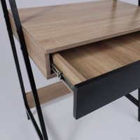 Стол AksHome Shape (светлый дуб/черный металл)