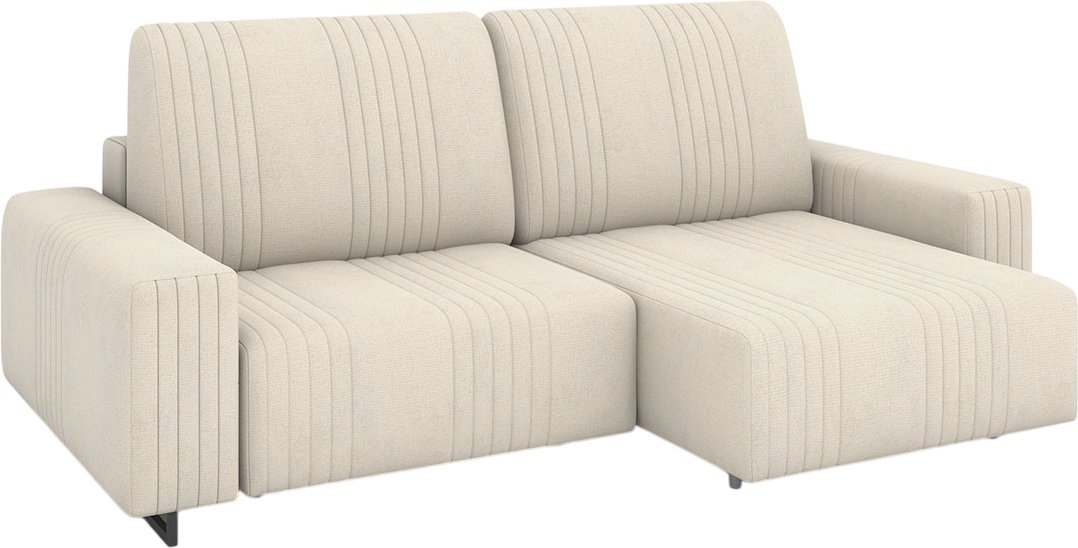 

Угловой диван Rivalli Уолтер ШП 1000 + оттоманка (Elle Blonde/черный муар)