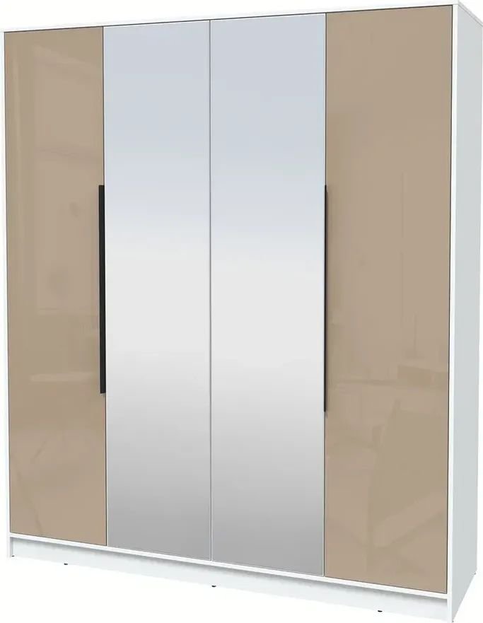 

Шкаф распашной Интерлиния Концепт КТ-Ш4з Глосс (белый платинум/капучино глянец)