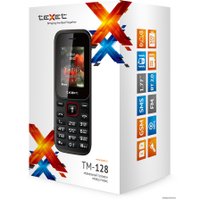 Телефон TeXet TM-128 (черный/красный)