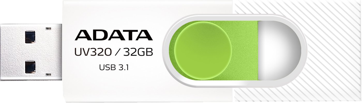 

USB Flash ADATA UV320 32GB (белый/зеленый)