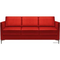 Диван Brioli Ганс трехместный (экокожа, L19 красный)