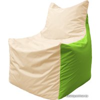 Кресло-мешок Flagman Фокс Ф2.1-141 (слоновая кость/салатовый)