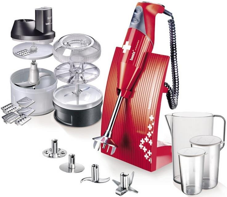 

Погружной блендер Bamix Superbox Swissline M200 red