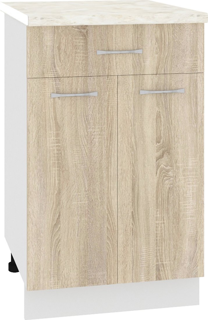 

Шкаф напольный Кортекс-мебель Корнелия Лира НШ50р1ш (дуб сонома/королевский опал)