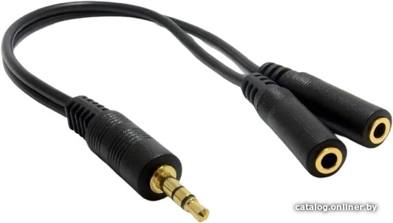 Кабель USBTOP Jack 3.5mm (папа) - 2x jack 3.5mm (мама), 0.5 м