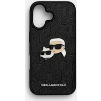 Чехол для телефона Lagerfeld PU Grained Monogram NFT Karl&Choupette metal Heads для iPhone 16 KLHCP16SPGKLKCPK