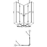 Душевой уголок Triton Дельта-Хром 90x90 (без поддона)