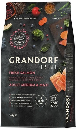 

Сухой корм для собак Grandorf Fresh Adult Medium & Maxi (с лососем и бататом) 10 кг