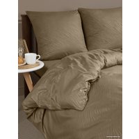 Евро комплект постельного белья Amore Mio Мако-сатин Тиснение Wild Микрофибра Евро 58500 (коричневый)