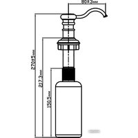 Дозатор для моющего средства Omoikiri ОМ-01-CH (шампань)