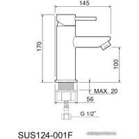 Смеситель РМС SUS124-001F