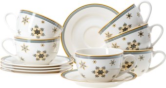 Набор чашек Choosing Porcelain Золотые снежинки RN10070S6-SNFK