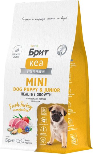 Сухой корм для собак Brit Кеа Mini Dog Puppy&Junior Healthy Growth Monoprotein 1.5 кг