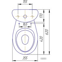 Унитаз напольный Rosa Элегант (коричневый)
