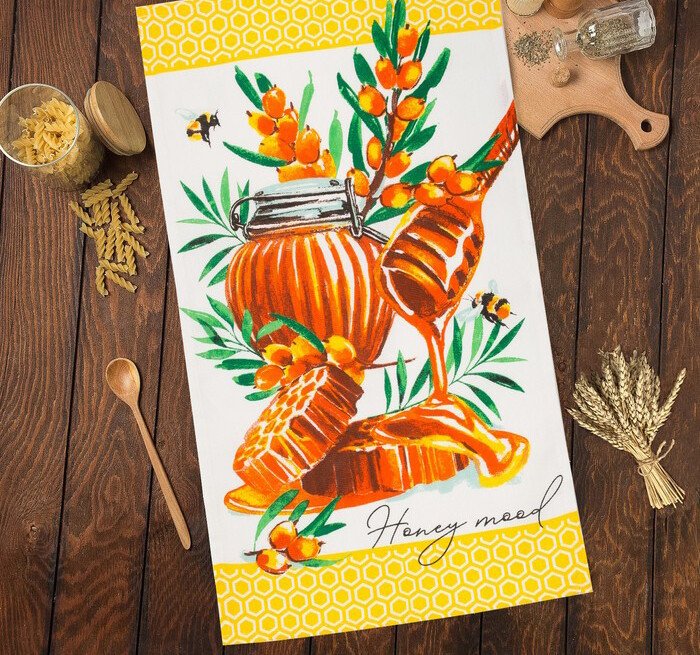 

Полотенце Доляна Honey 4682739 (желтый)
