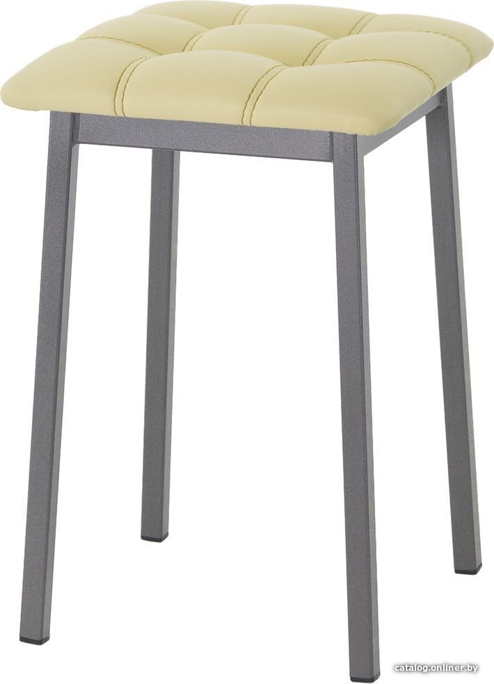 Табурет AMC Comfort 7К4.15 (кожзам, светло-желтый/графит)