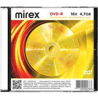 DVD-R диск Mirex 4.7Gb 16x UL130003A1S (1 шт.)