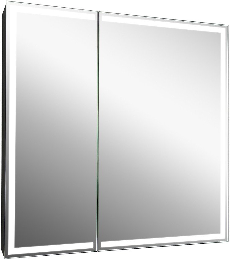 

Континент Шкаф с зеркалом Mirror Box Black Led 80х80