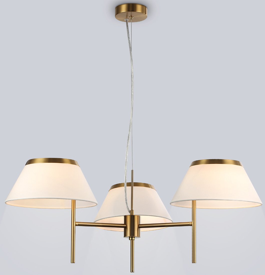 

Подвесная люстра Ambrella LH72471/3 BS/WH (латунь/белый)