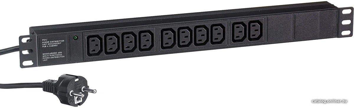 Блок розеток ExeGate ServerPro PDU-19H005 Al-10C13-EU3CU