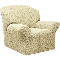 Чехол для кресла Mio Tesoro Жаккард Люкс 10096/1447 (ваниль, без оборки)