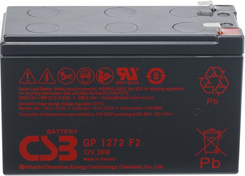 

Аккумулятор для ИБП CSB Battery GP1272 28W F2 (12В/7.2 А·ч)